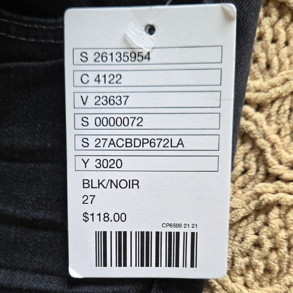 Anthro Pilcro 'The Stet' Black Skinny Ankle Jeans - Size 27 - Picture 9 of 12